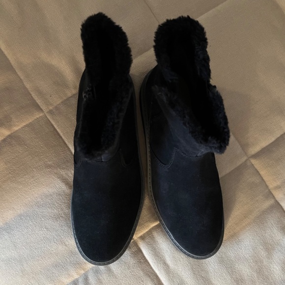 Clark Ivery Opal Black Suede Daim Suede Zipper Boots  8.5 M NEW - Picture 9 of 10